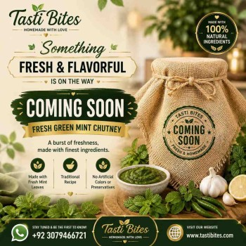 Coming Soon – Tasti Bites Fresh Green Mint Chutney